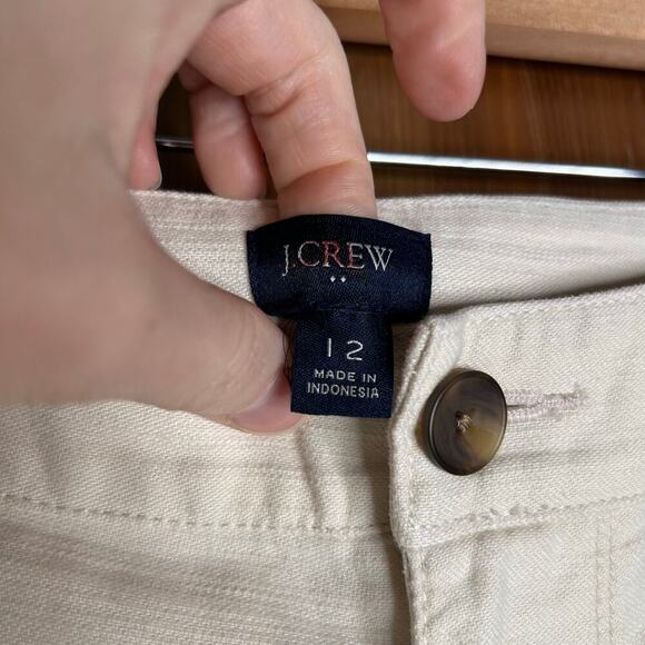 J. Crew Straight Leg Pants Women’s 12 Ivory Coastal Grandma Office Classic Chic - Picture 7 of 10